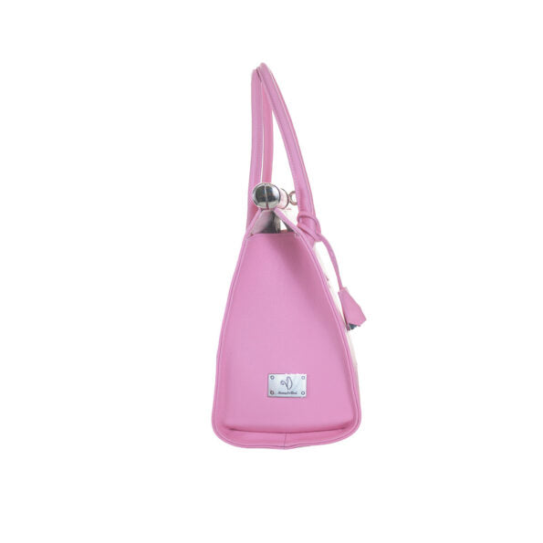 Geantă de Mână Allegra din Piele Naturală: Fabricat în România, Roz