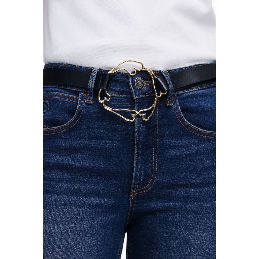 Curea de Damă Desigual „Zalio Hearts Leather” - Negru