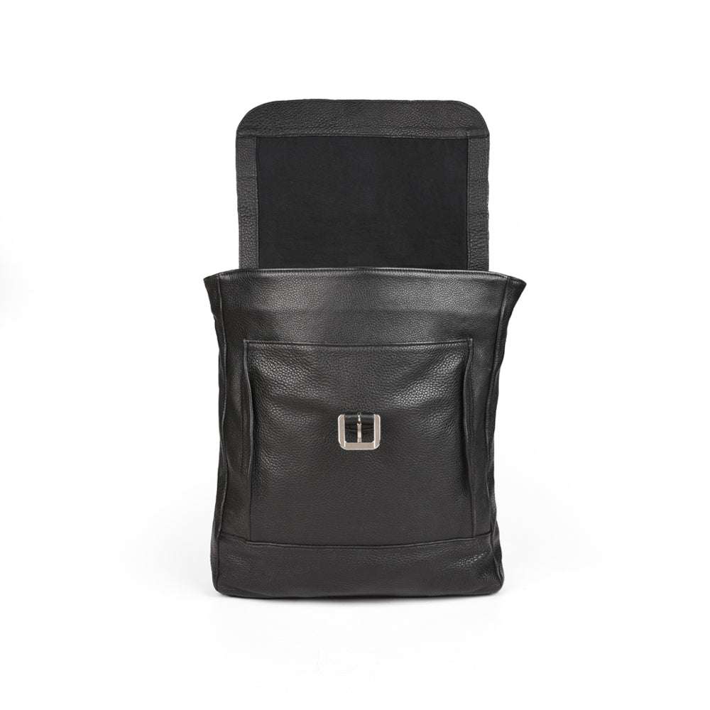 Rucsac Unisex Apollo din Piele Naturală - Negru