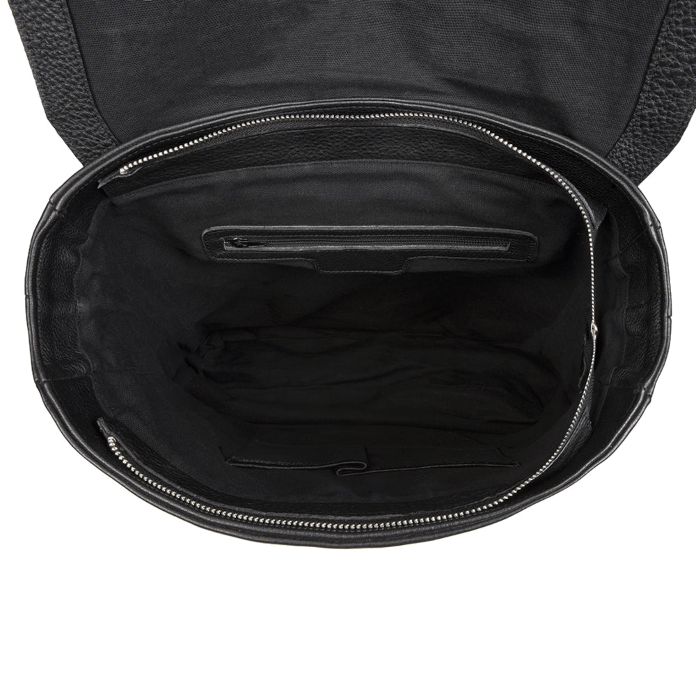 Rucsac Unisex Apollo din Piele Naturală - Negru