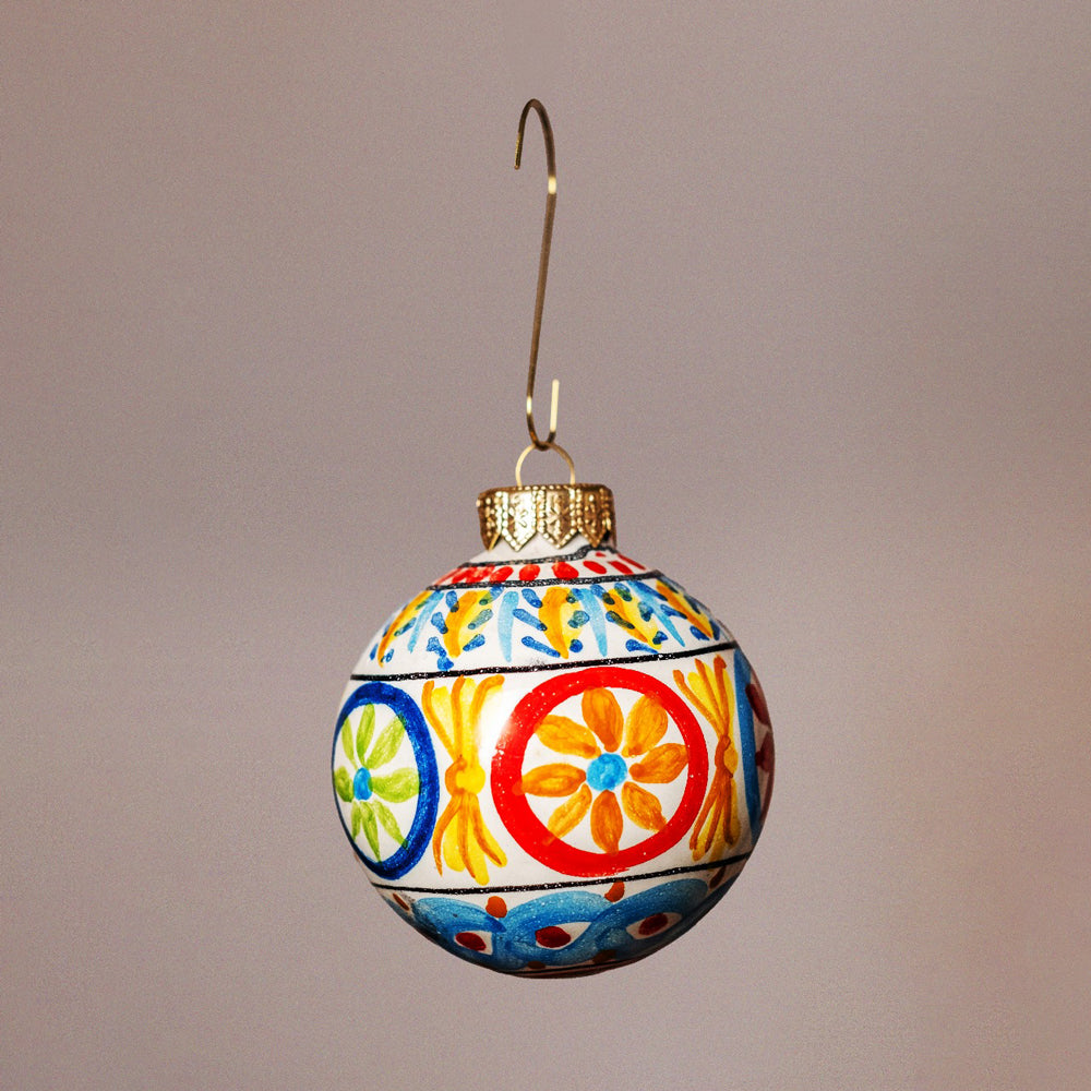 Globuri de Crăciun din ceramică siciliană #Pictate manual
