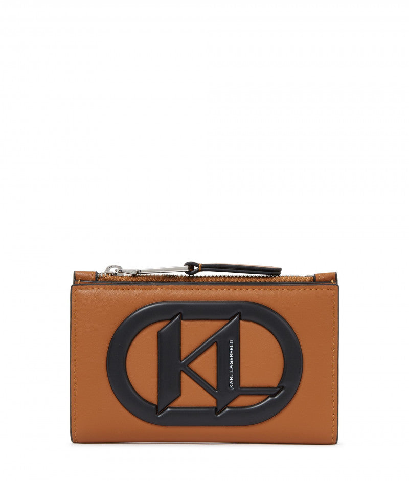 Portofel Karl Lagerfeld K/Monogram din Piele Naturală - Maro Sudan