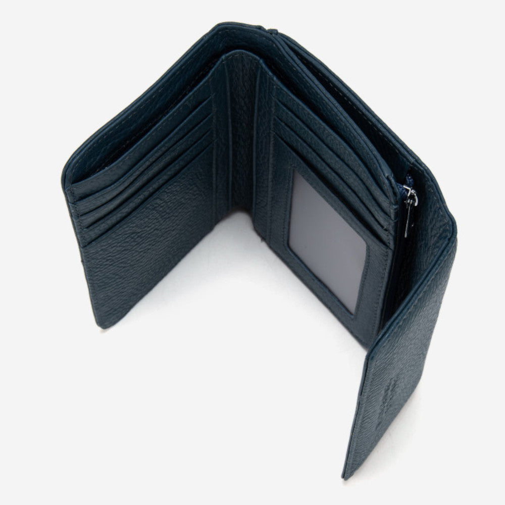 Portofel Vera - Pelle Naturală Albastră | Compact și Elegant