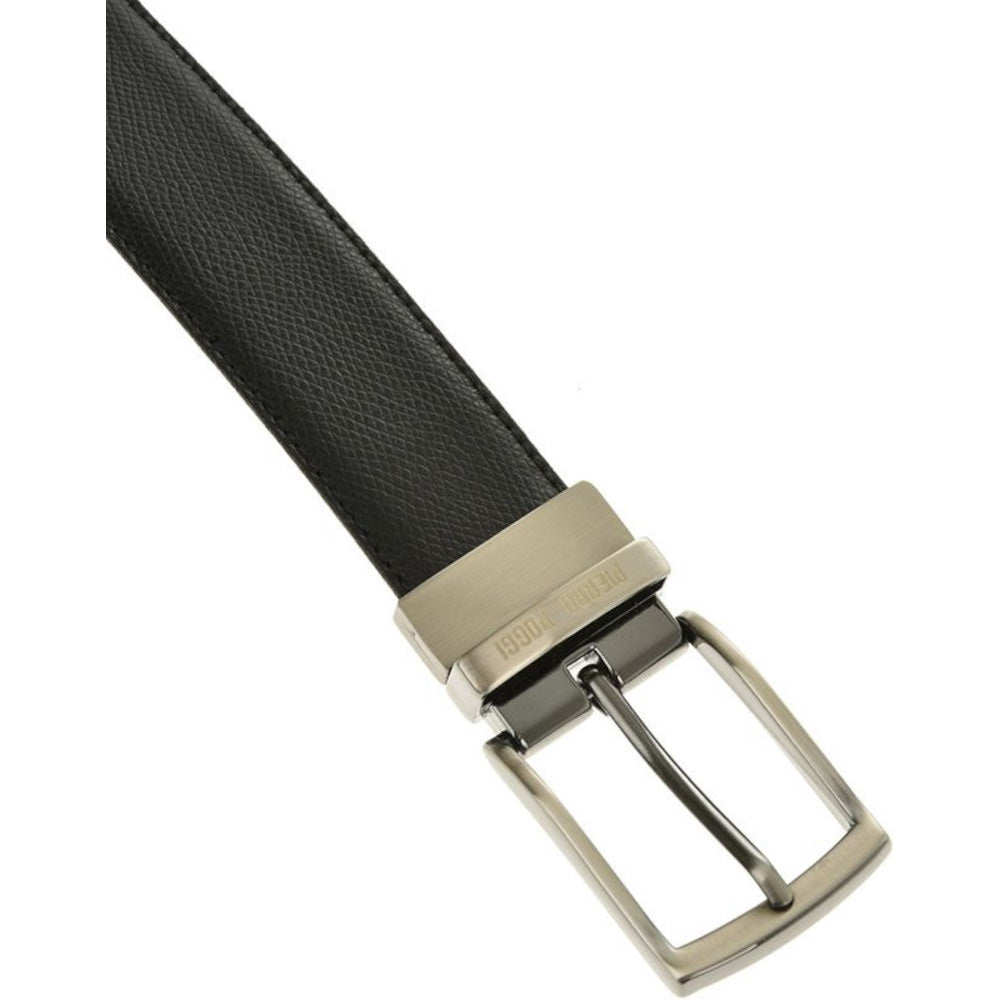Curea CLK Reversibilă din Piele Naturală pentru Bărbați - Negru & Maro Închis