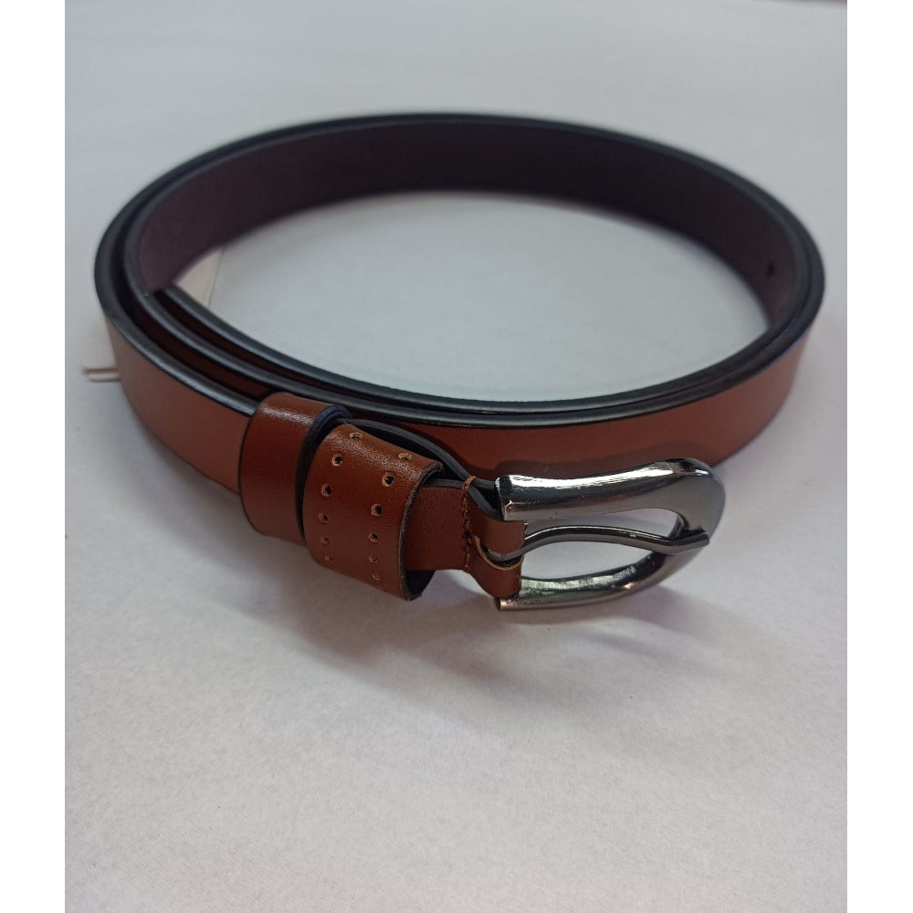 Curea de Damă din Piele Naturală Kalewensen - 2 cm, Coniac