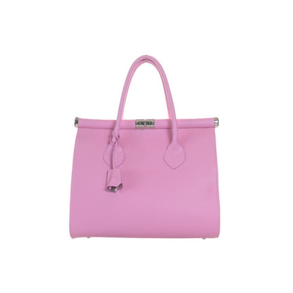 Geantă de Mână Allegra din Piele Naturală:  Fabricat în România, Roz