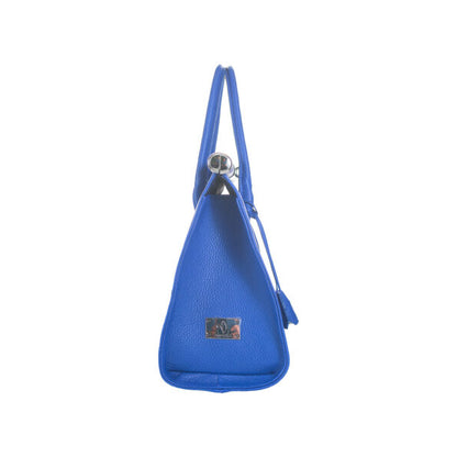 Geantă de Mână Allegra din Piele Naturală: Eleganță, Lux și Design Fabricat în România, Albastru electric