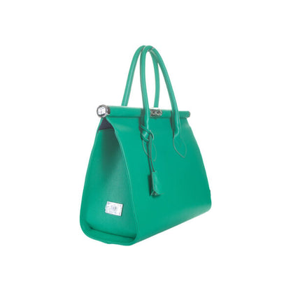 Geantă de Mână Allegra din Piele Naturală: Eleganță Italiană, Verde