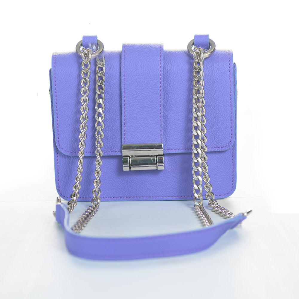 Geantă Divya Damă Piele naturală, Anna Fellini, lila