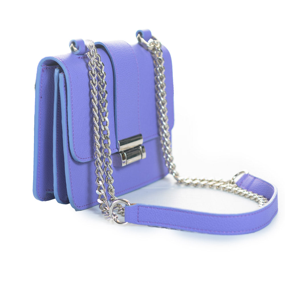 Geantă Divya Damă Piele naturală, Anna Fellini, lila