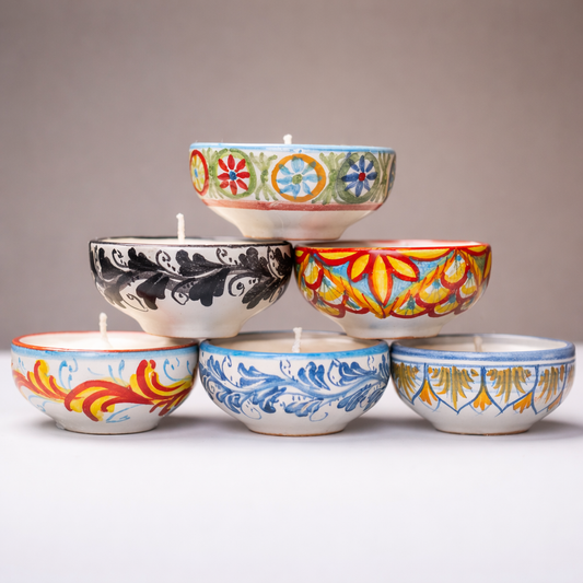 Set 6 Lumânări Parfumate Colecția #Autentic - Ceramică Siciliană