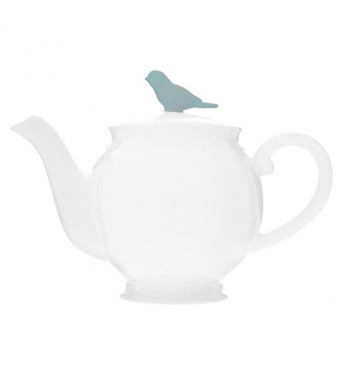 Set Ceai Porțelan Fin - ''Forest Bird'' Alb-Albastru |