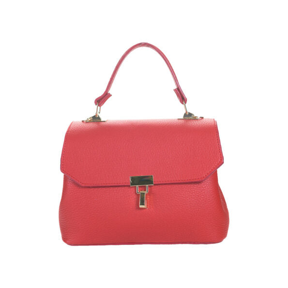 Gentă din Piele Naturală: elegantă, compactă, roșu