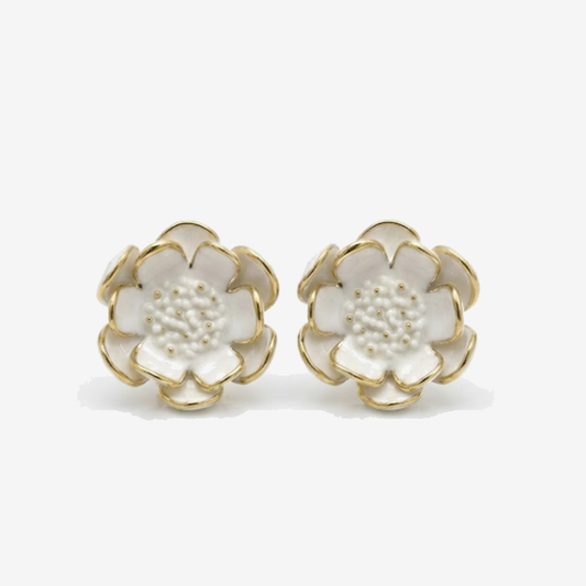 Cercei model Florali - Porțelan Lucrați Manual - cu tijă și cheiță din Argint 925