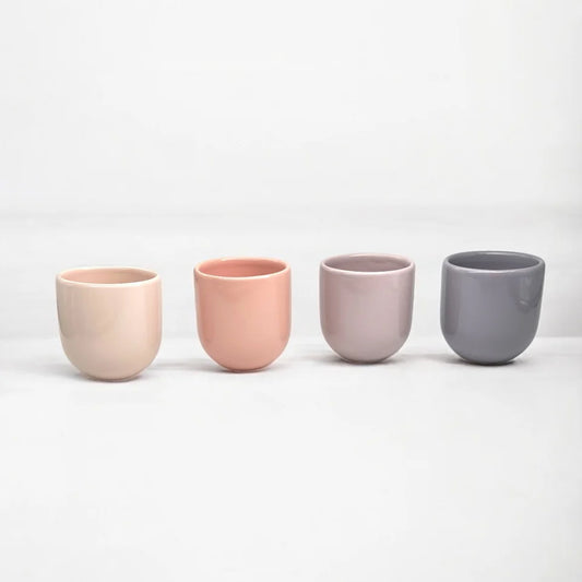 SET 4 PAHARE CAFEA CERAMICÃ NOVUM PASTEL 250ML