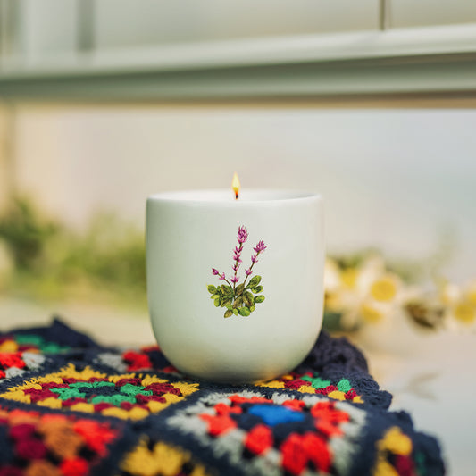 Lumânare Parfumată, Aromă de Lavandă, Ardere 24h - Colecția Jardin