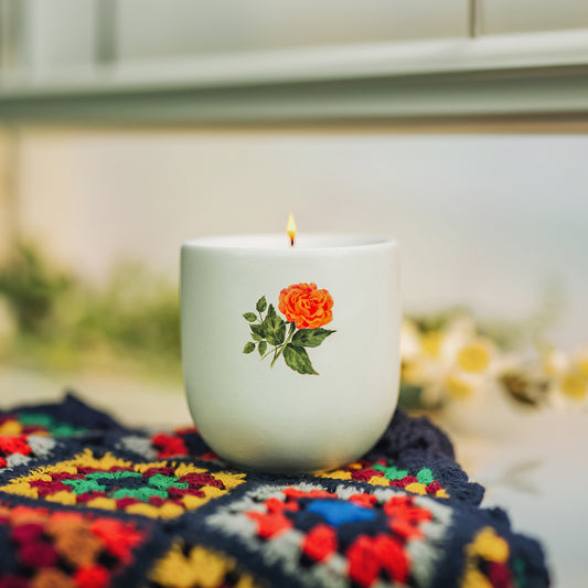 Lumânare Parfumată, Aromă Trandafir Sălbatic, Ardere 14h - Colecția Jardin