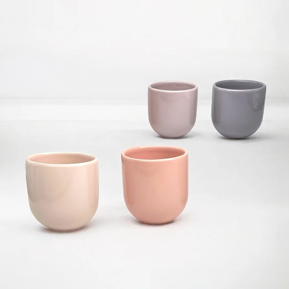 SET 4 PAHARE CAFEA CERAMICÃ NOVUM PASTEL 250ML