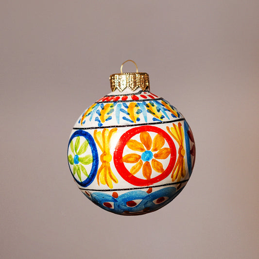 Globuri de Crăciun din ceramică siciliană #Pictate manual