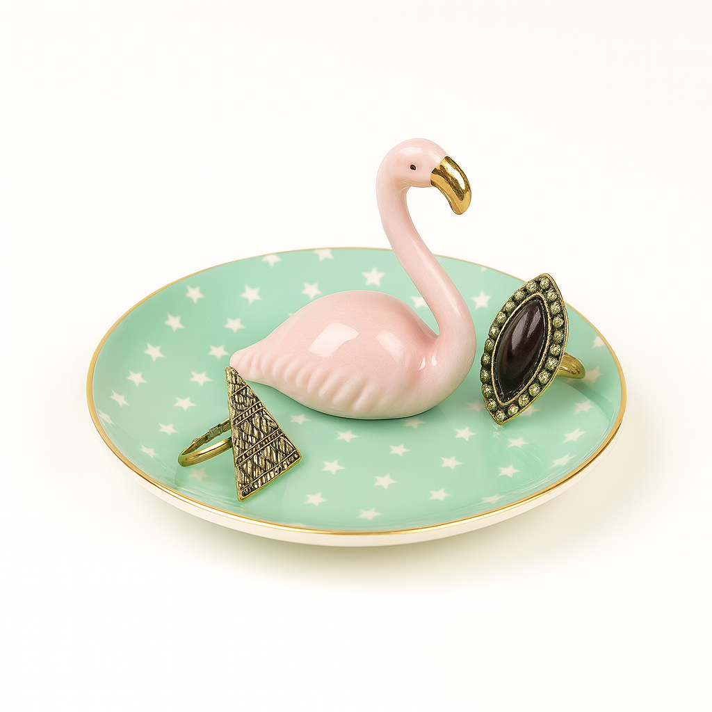 Platou Decorativ pentru Bijuterii Flamingo - Porțelan Chic