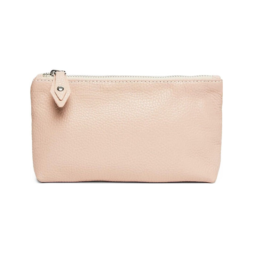 Set 2 Genți Portfard - Piele Naturală, Nude & Gri, Imprimeu piele șarpe