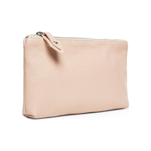 Set 2 Genți Portfard - Piele Naturală, Nude & Gri, Imprimeu piele șarpe