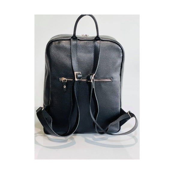 Rucsac  Damă Piele naturală, Anna Fellini negru