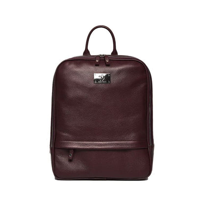 Rucsac 2 Damă Piele naturală, Anna Fellini vișiniu
