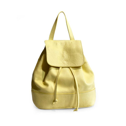 Rucsac Anna Damă Piele naturală, Anna Fellini galben