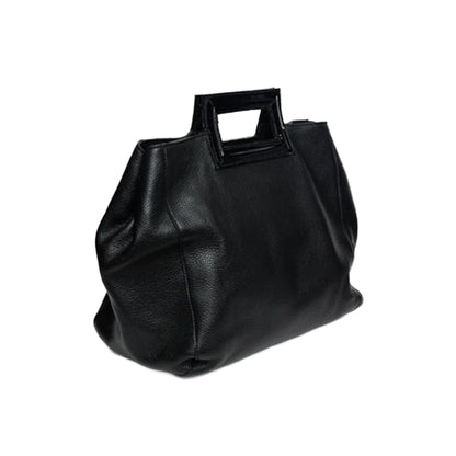 Geantă Shea Damă, Piele naturală, Anna Fellini, negru