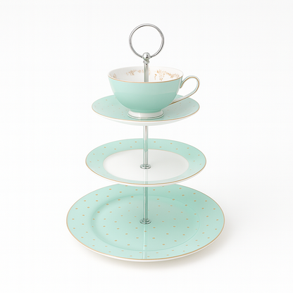 Suport pentru prăjituri cu 3 niveluri, porțelan Bombay Duck