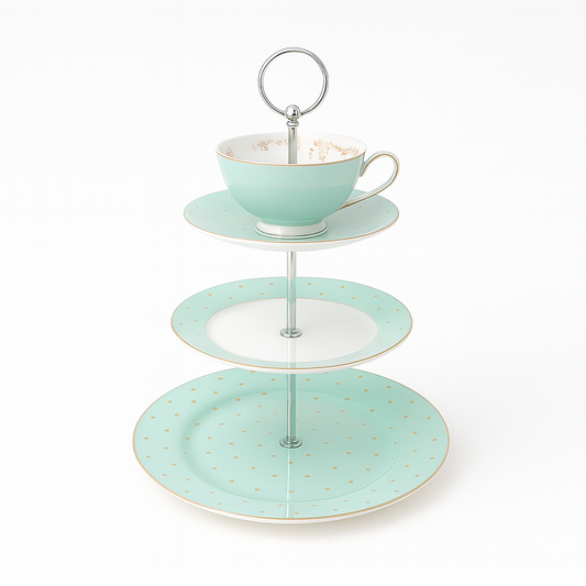 Suport pentru prăjituri cu 3 niveluri, porțelan Bombay Duck