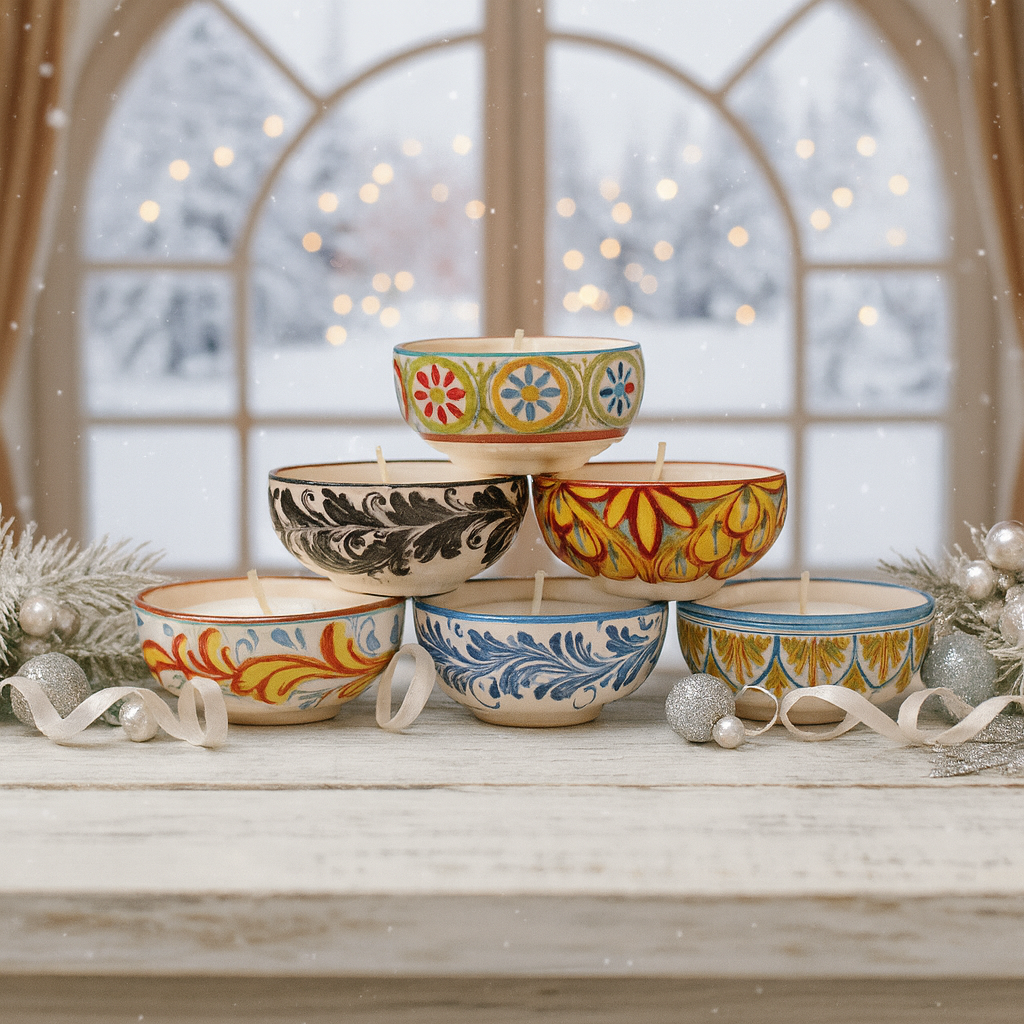 Set 6 Lumânări Parfumate Colecția #Autentic - Ceramică Siciliană