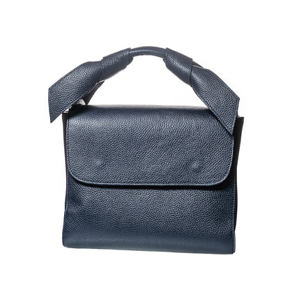 Geantă damă Victoria, piele naturală, Anna Fellini, bleumarine