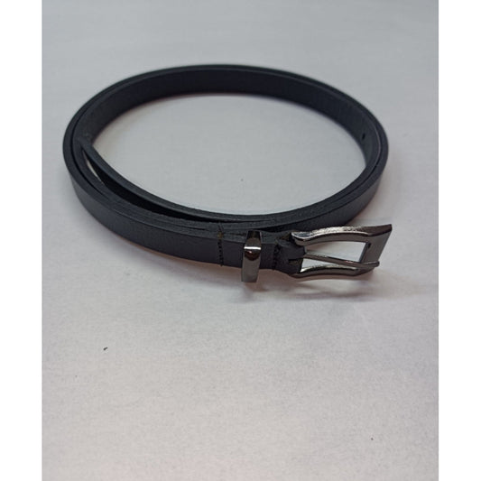 Curea de Damă din Piele Naturală Nanobelts - 1,5 cm, Negru