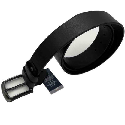 Curea Bărbați Nanobelts Alpin Polo din Piele Naturală - Negru, 3.5 cm