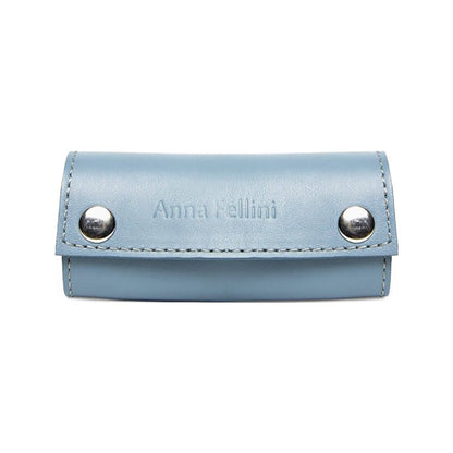 Portchei de Damă Anna Fellini - Piele Naturală, Albastru (Bleu)