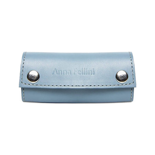Portchei de Damă Anna Fellini - Piele Naturală, Albastru (Bleu)