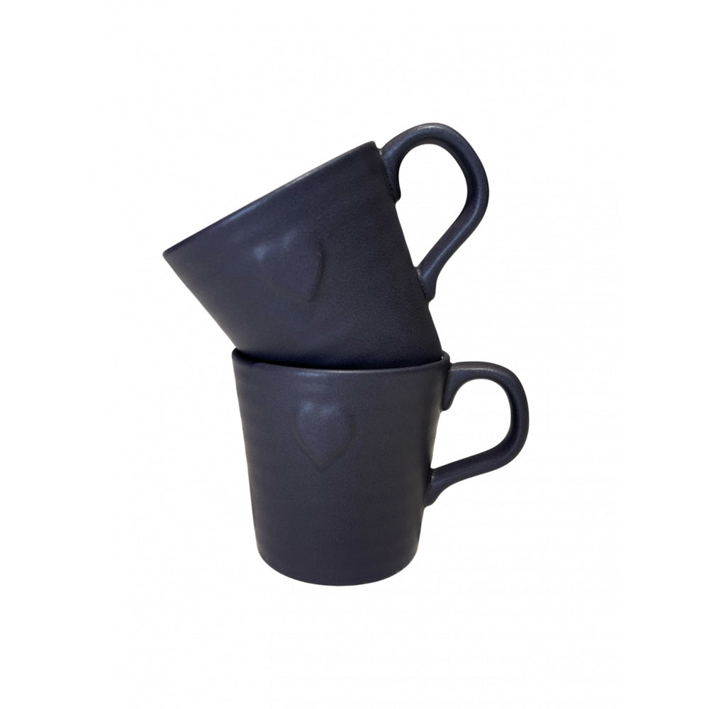 Cană Love Vulcano 350ml - Negru Carbon Mat cu Glazură Minerală