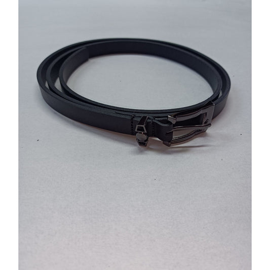 Curea de Damă din Piele Naturală Nanobelts - 1,5 cm, Negru