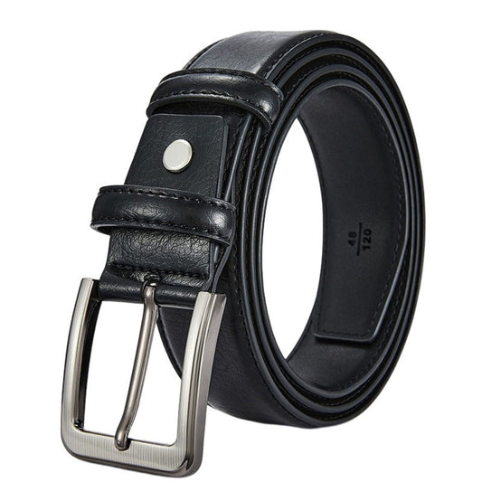 Curea Alpin Polo din Piele Naturală pentru Bărbați - Negru