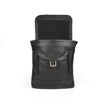 Rucsac Unisex Apollo din Piele Naturală - Negru