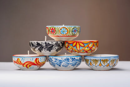 Set 6 Lumânări Parfumate Colecția #Autentic - Ceramică Siciliană