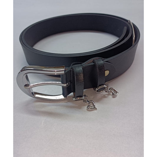 Curea Kalewensen din Piele Naturală pentru Bărbați - Negru, 3.5 cm