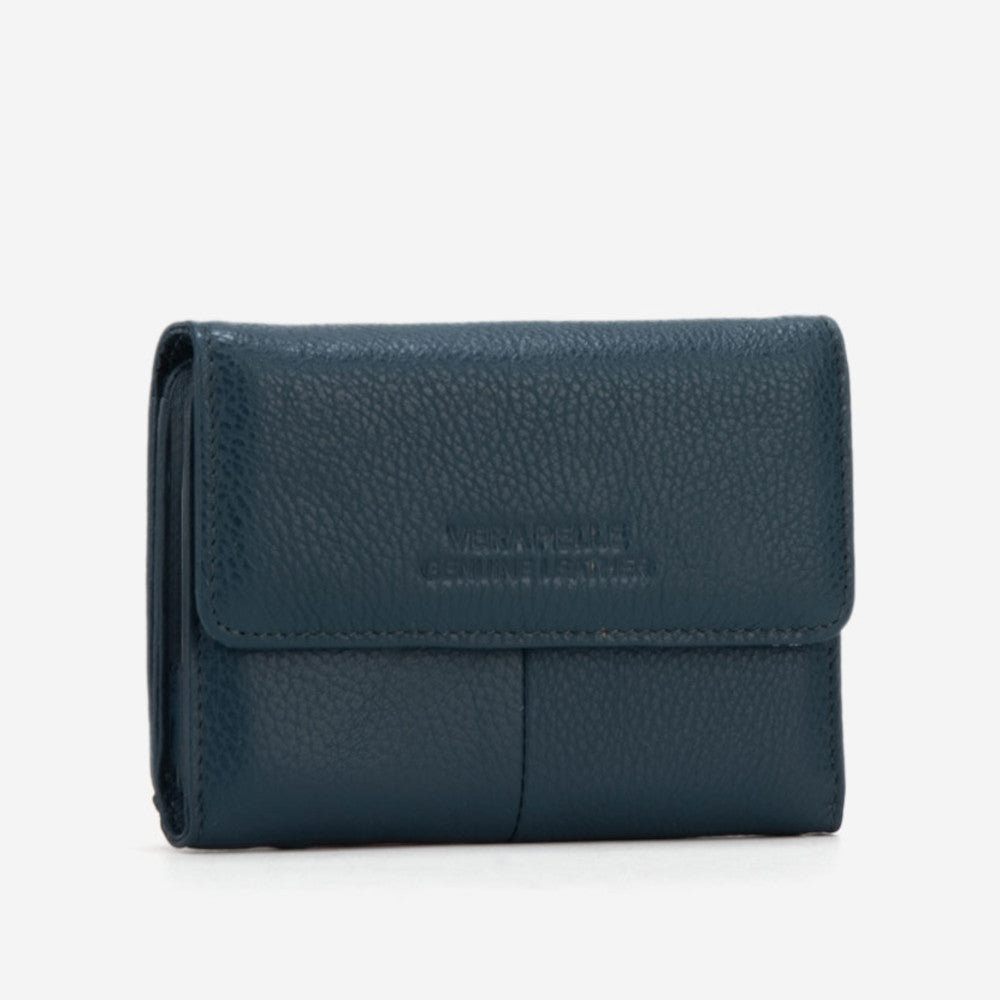 Portofel Vera - Pelle Naturală Albastră | Compact și Elegant