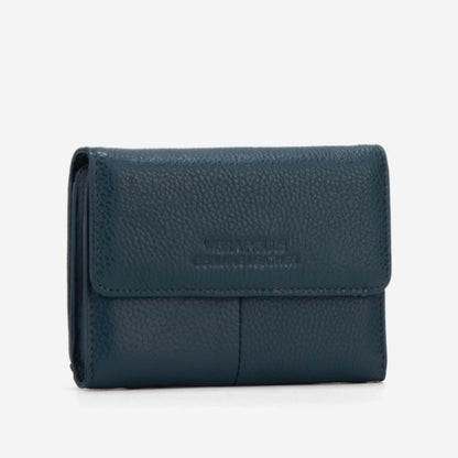 Portofel Vera - Pelle Naturală Albastră | Compact și Elegant