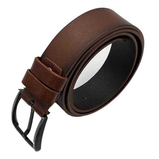 Curea Alpin Polo din Piele Naturală pentru Bărbați - Maro, 3.5 cm