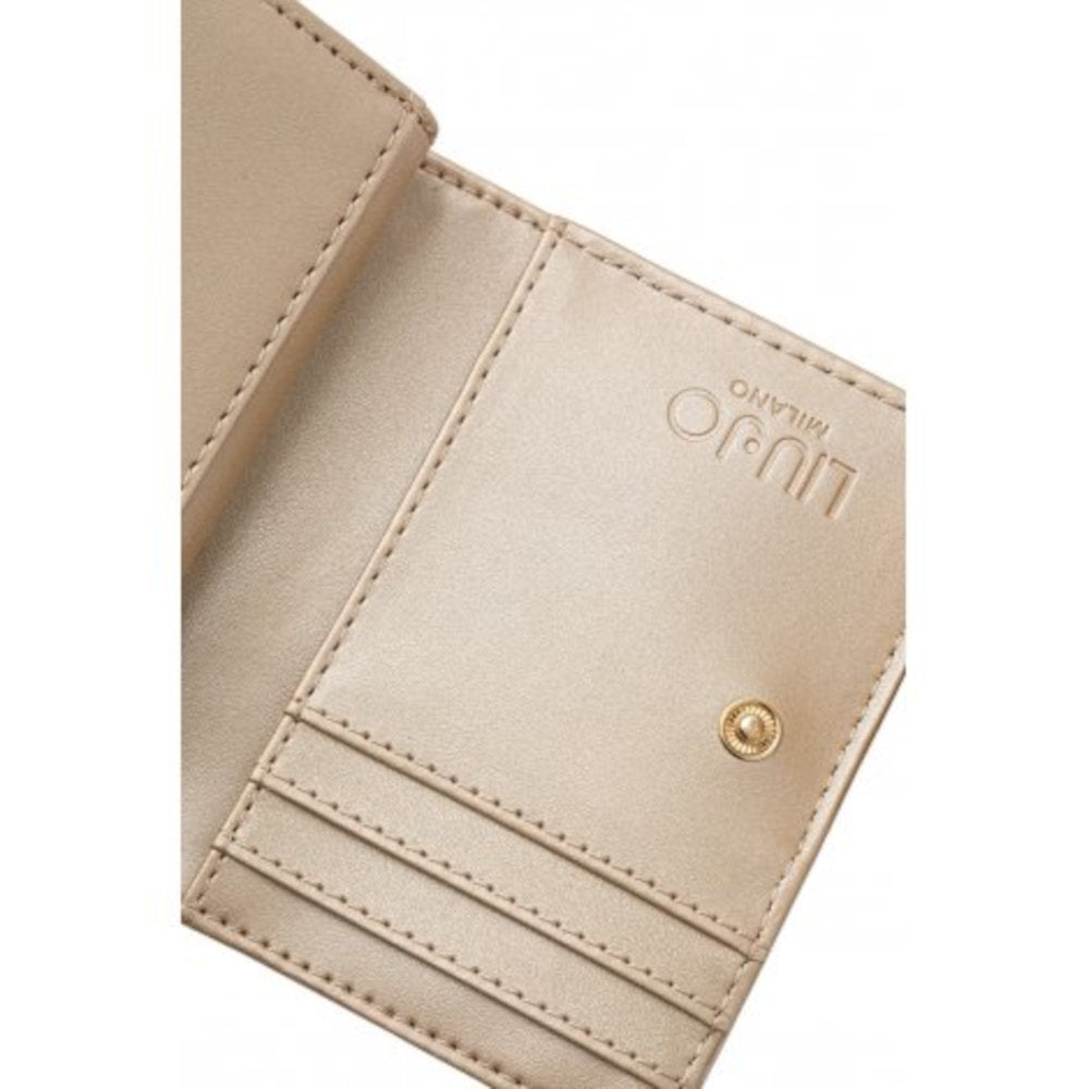 Portofel Compact Liu Jo în Nuanță Auriu Metalic – Accesoriu Elegant