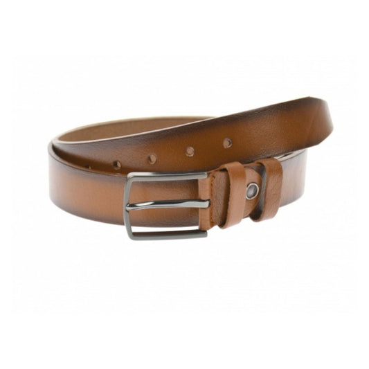 Curea Nanobelts Alpin Polo din Piele Naturală pentru Bărbați - Maro Deschis, 3.5 cm