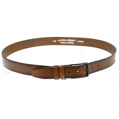 Curea Nanobelts Alpin Polo din Piele Naturală pentru Bărbați - Maro Deschis, 3.5 cm
